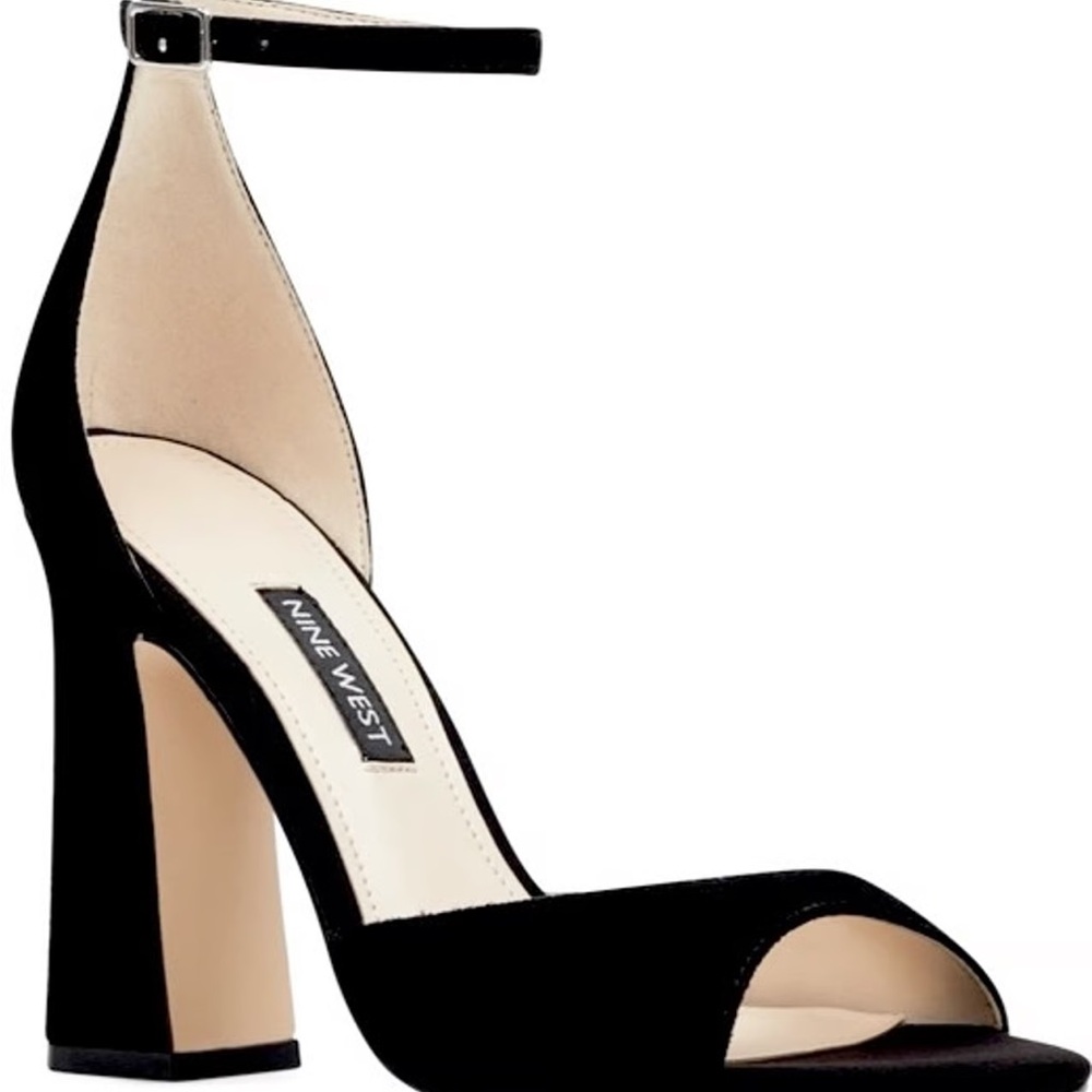 Nine West Black Ankle Strap Heels